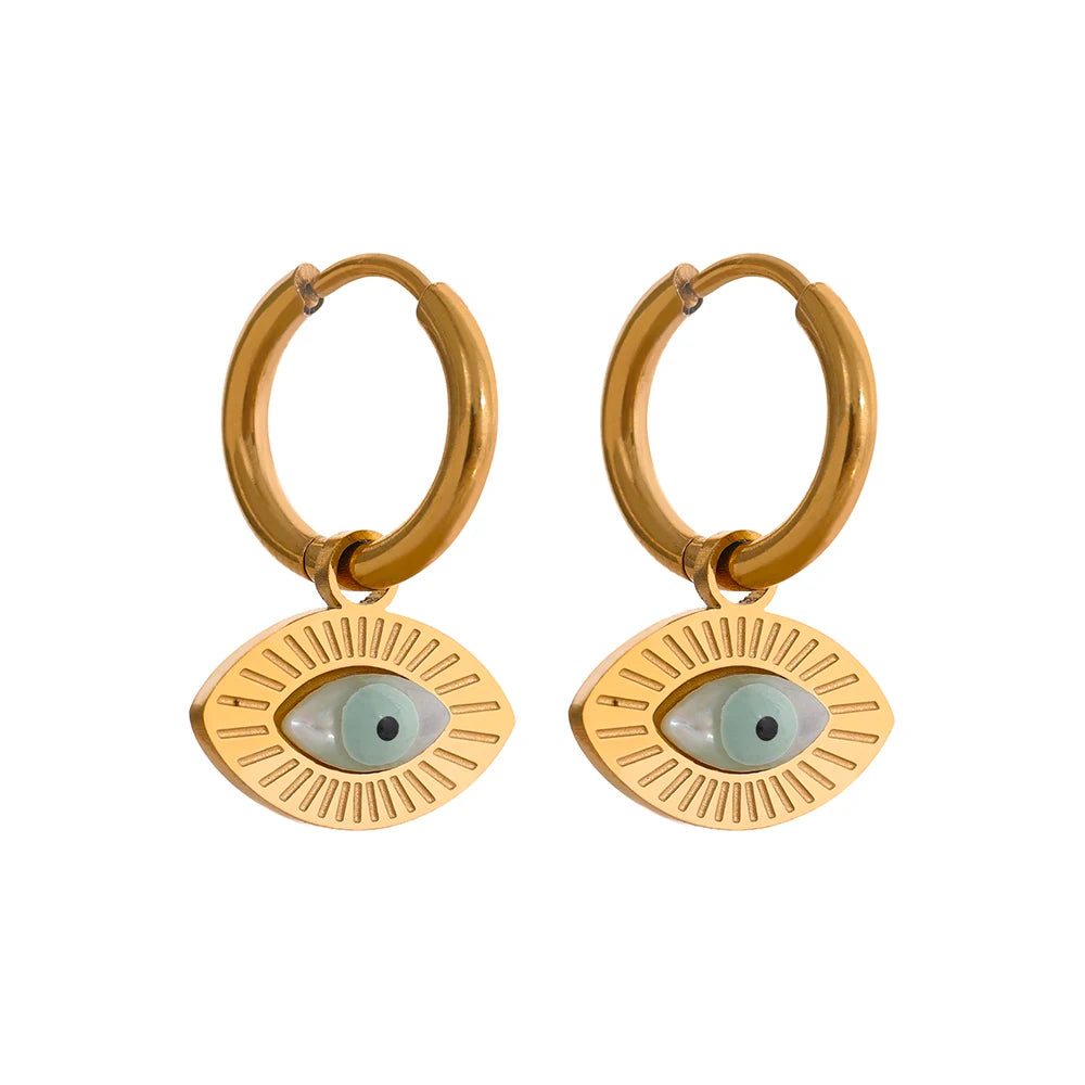 Boucles d'oreilles créoles en acier inoxydable fine