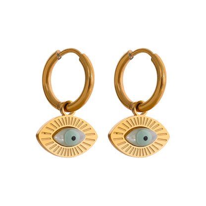 Boucles d'oreilles créoles en acier inoxydable fine