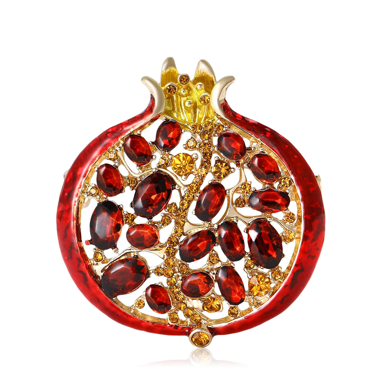 Broche grenade en cristal
