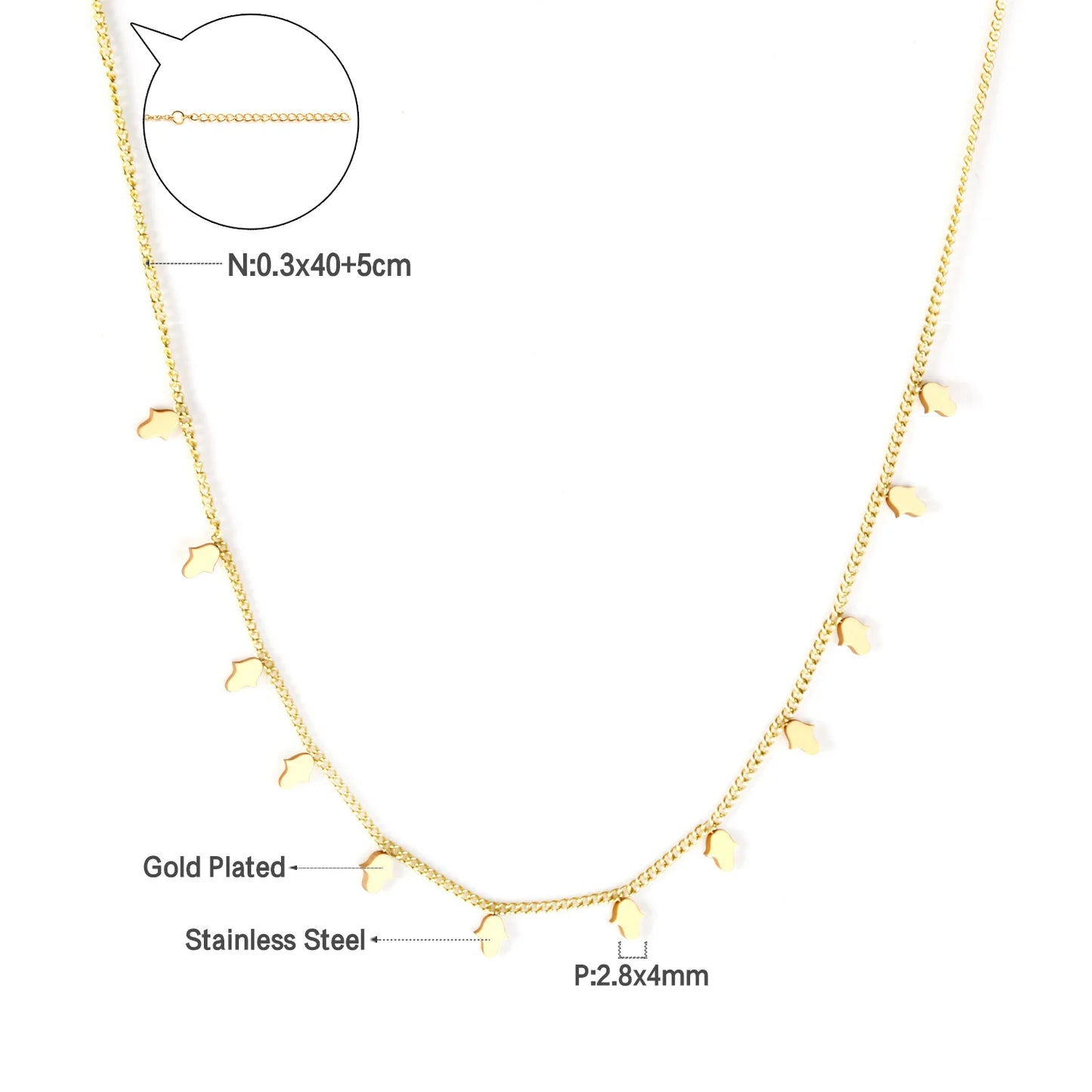 Collier cœur en acier inoxydable