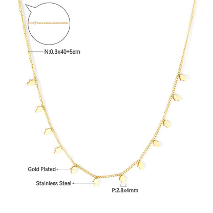Collier cœur en acier inoxydable