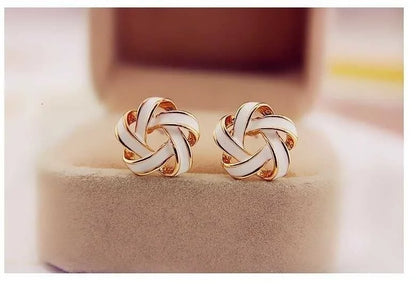 Boucles d'oreilles puces multicolore