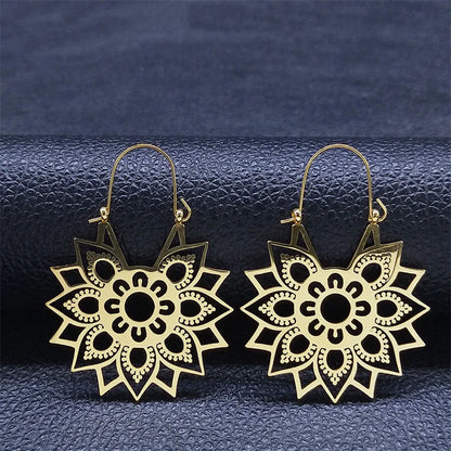 Boucles d'oreilles créoles en acier inoxydable intemporelle