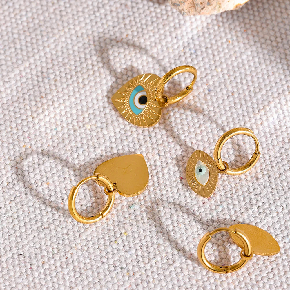 Boucles d'oreilles créoles en acier inoxydable fine