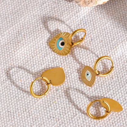 Boucles d'oreilles créoles en acier inoxydable fine