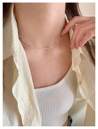 Collier ras de cou en argent 925 élégant