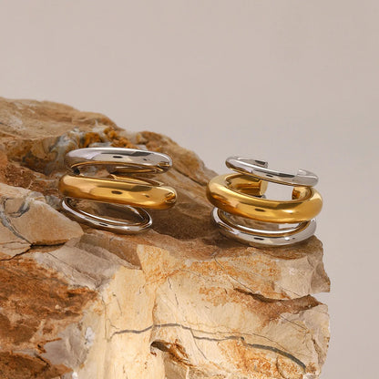 Boucles d'oreilles puces en acier inoxydable