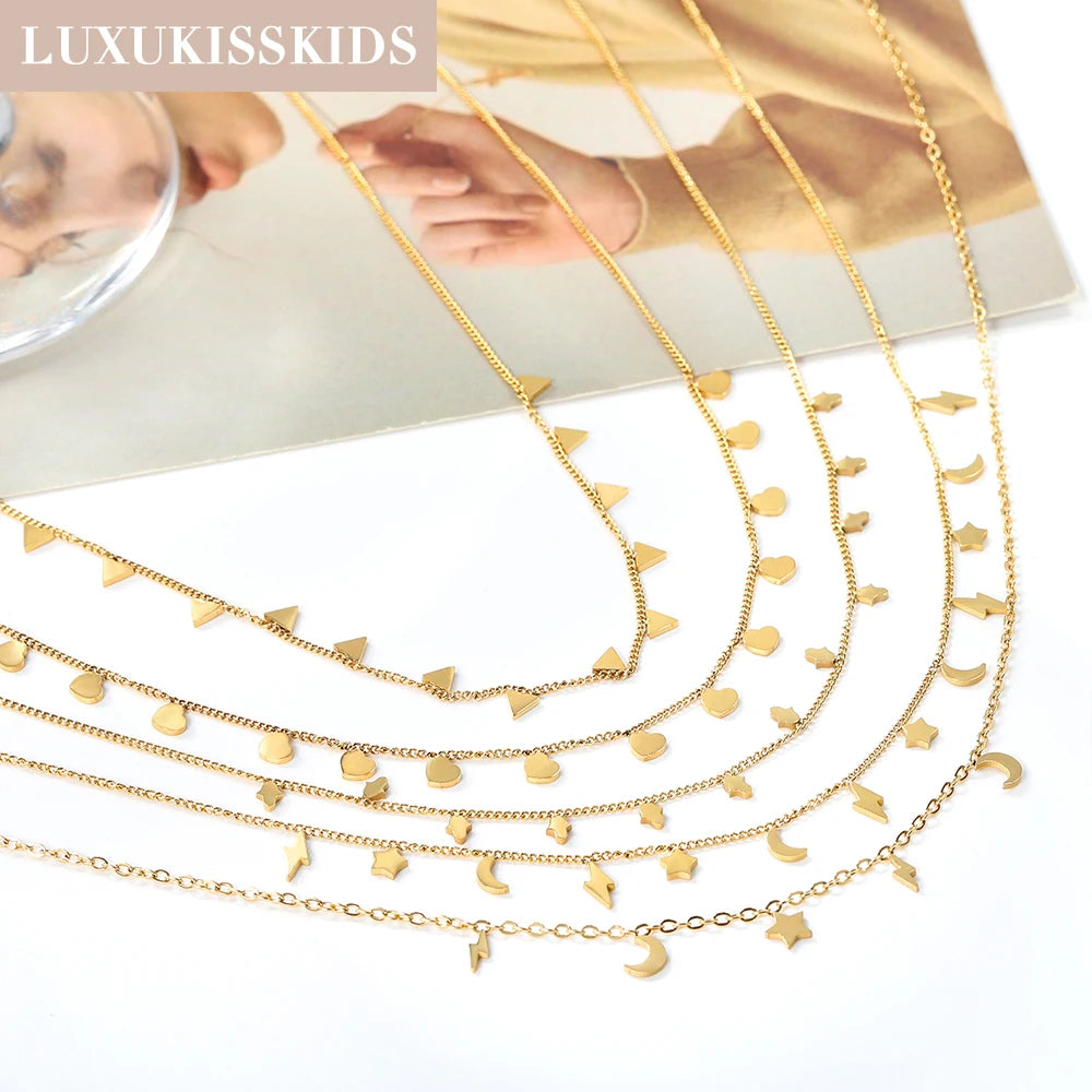 Collier cœur en acier inoxydable