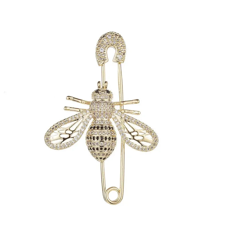 Broche abeille en cristal