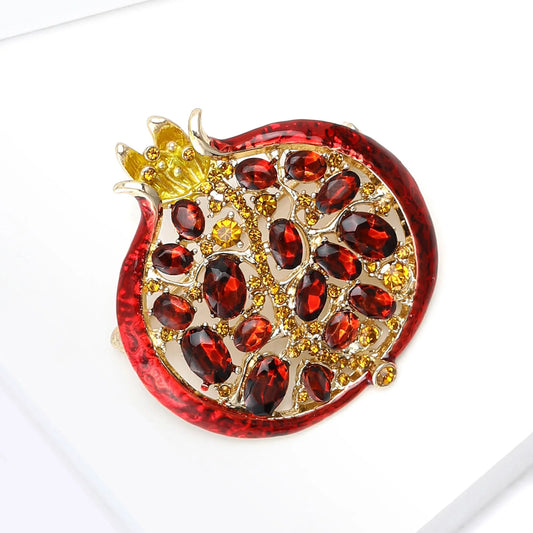 Broche grenade en cristal