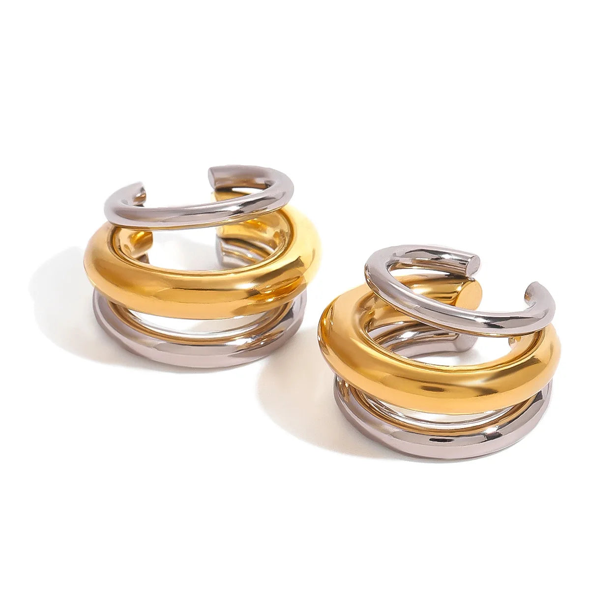 Boucles d'oreilles puces en acier inoxydable