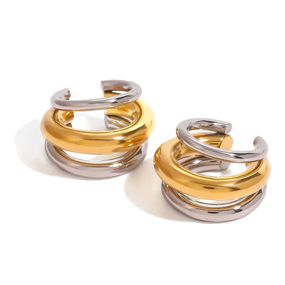 Boucles d'oreilles puces en acier inoxydable