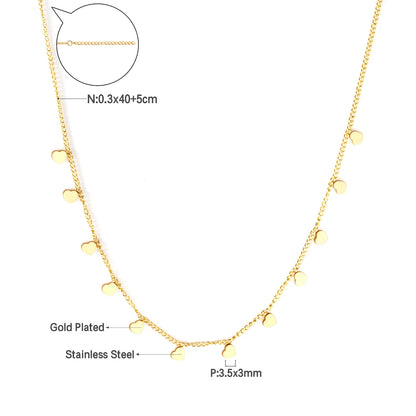 Collier cœur en acier inoxydable
