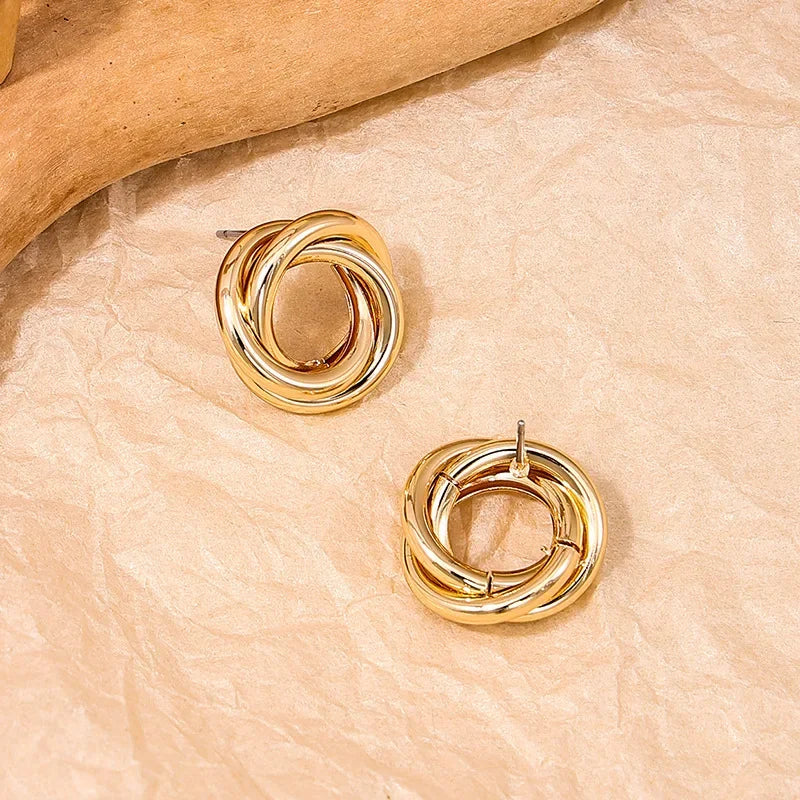 Boucles d'oreilles puces en doré