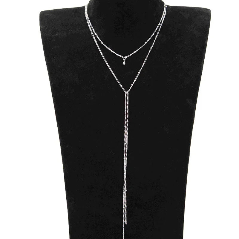 Collier sautoir doré