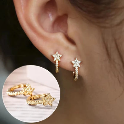 Boucles d'oreilles créoles en cristal