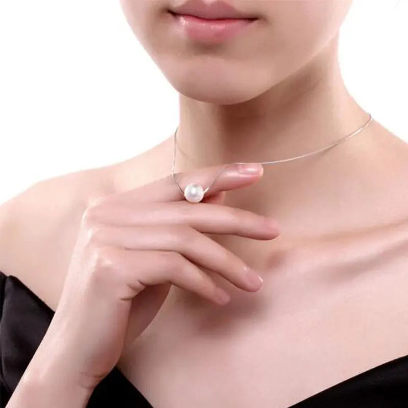 Collier chaîne en perle
