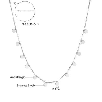 Collier cœur en acier inoxydable