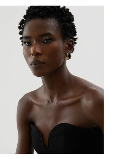 Boucles d'oreilles créoles en acier inoxydable fine