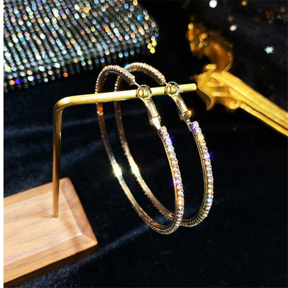Boucles d'oreilles créoles en cristal douce