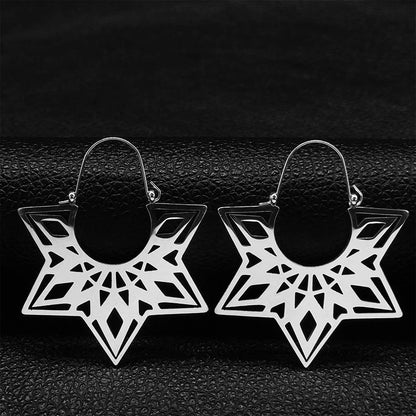 Boucles d'oreilles créoles en acier inoxydable intemporelle