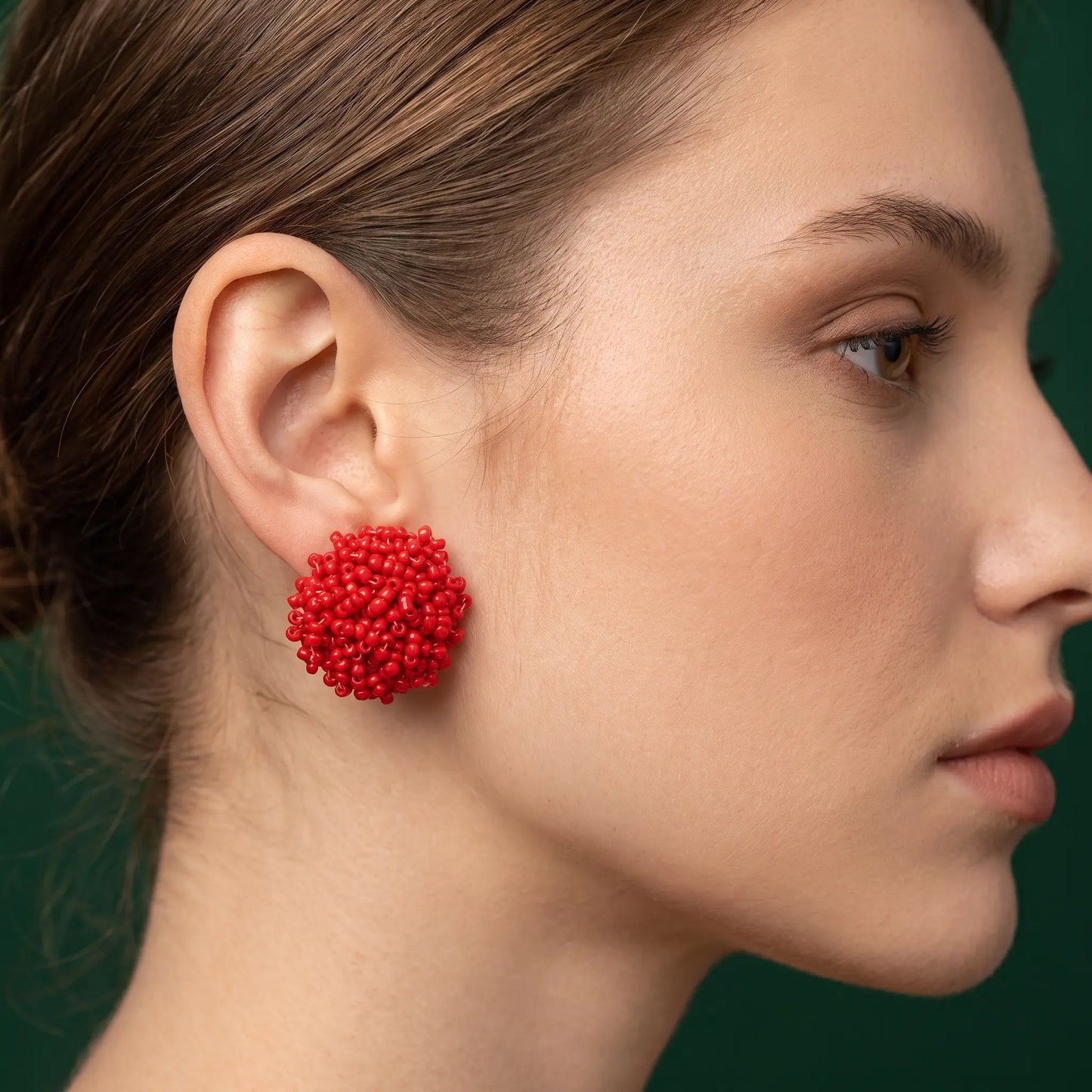 Boucles d'oreilles puces colorées